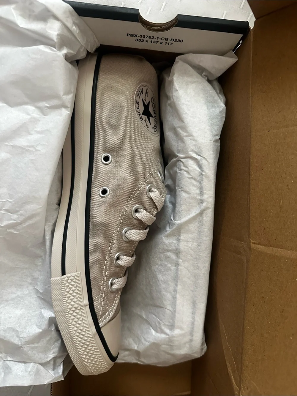 Converse Chuck Taylor® All Star® High Top Sneakers - Beige Canvas - Picture 8 of 13